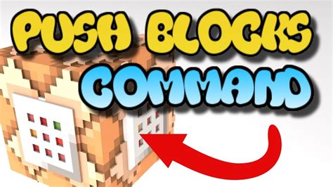 Minecraft Command Block Push Blocks Tutorial Bedrock Edition Xbox One