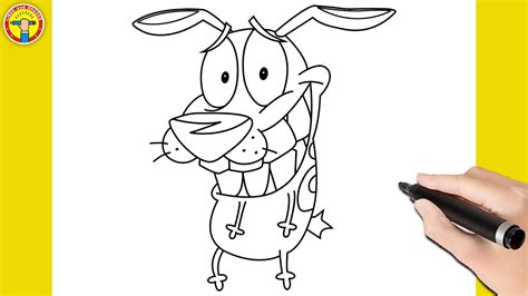 How To Draw Courage Step By Step Courage The Cowardly Dog Easy