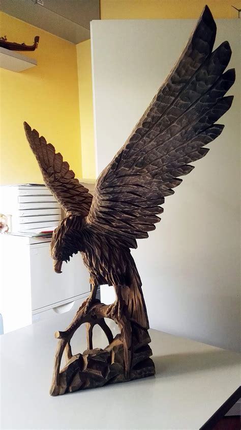 People have used wood for thousands of years for many purposes. Carved wooden eagle