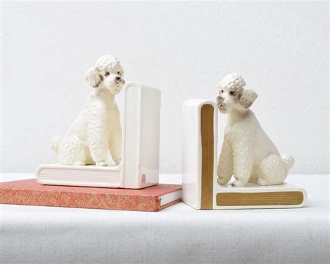 Vintage Poodle Bookends Lefton Ceramic French Poodles Made Etsy In