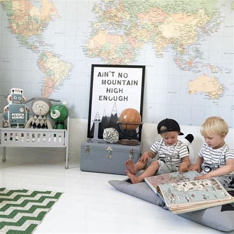 World Map Wall Paper Kreative Kinderzimmer Kinder Zimmer Kinderzimmer