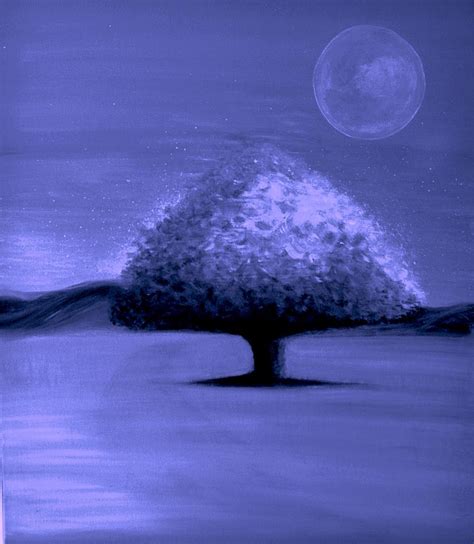 Brisk Silver Moon Painting By Rolly Mouchaty