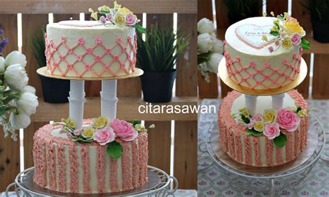 Kek Perkahwinan 2 Tingkat Buttercream - Nina ~ Blog Kakwan