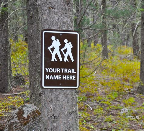 Custom Hiking Trail Sign Metal Sign Personalized For You Trail