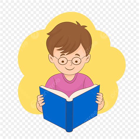 Boy Reading Book Clipart Png Images Little Boy Reading A Book