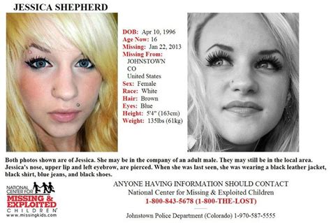 Help Find Jessica Shepherd Age 16 Missing From Johnstown Colorado