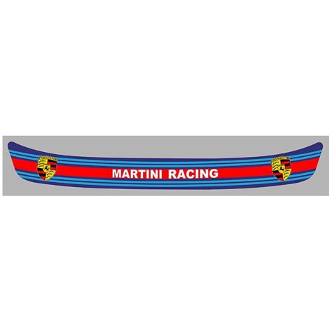 Martini Racing Porsche Visor Sunstrip Laminated Decal Cafe Racer