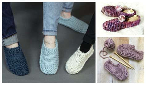 Knit Adult Cloud Slippers Free Knitting Pattern Knitting Pattern