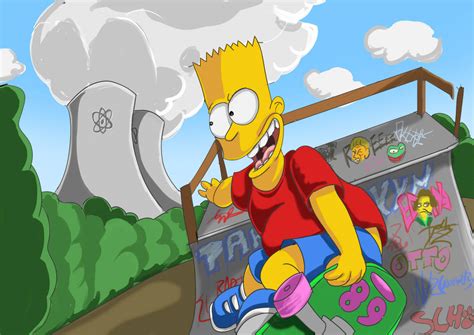 Bart Simpson Skateboarding By Tahkynart On Deviantart