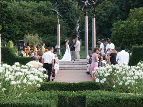 Wedding Ceremony In The Gladney Rose Garden At The Missouri Botanical