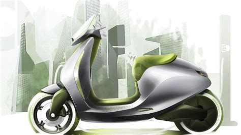 Smart Electric Scooter Concept Sketch With Images Scooter Design