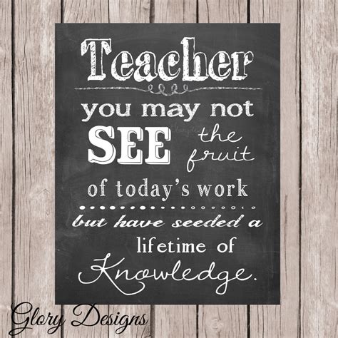 Teacher Appreciation T Teacher Quote Teacher By Glorydesigns