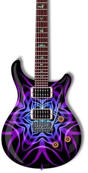 Love The Blues And Purples In This Electric Guitar Design Prs Guitar