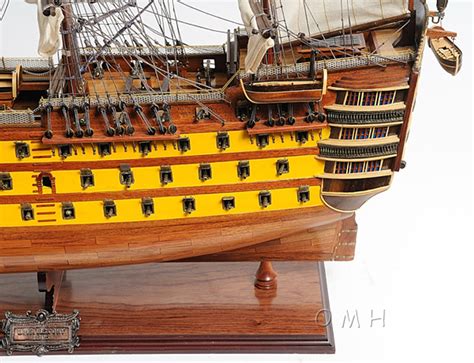 Hms Victory Painted Wood Tall Ship Model 37 British Royal Navy 1774