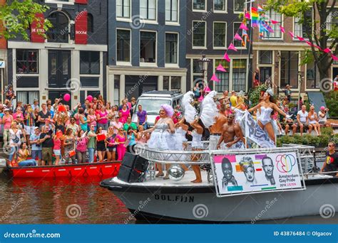 lady galore at the famous amsterdam canal parade editorial stock image image of costume