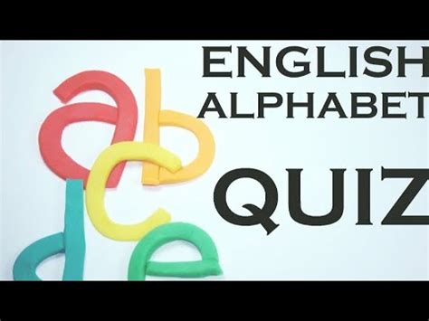 I hope you've done your brain exercises. ENGLISH ALPHABET QUIZ - YouTube