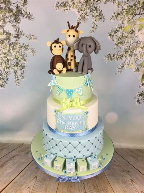 The best overall baby baptism gift is one that's timeless. Zoo Animals Christening Cake - Mel's Amazing Cakes