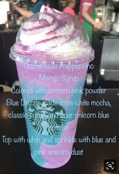 Unicorn Frappuccino Starbucks Recipes Starbucks Drinks Recipes