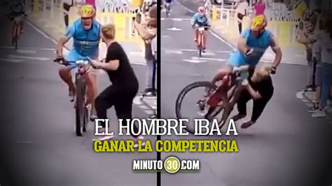 EN VIDEO Qué bruta Casi hace matar a un ciclista por atravesarse en