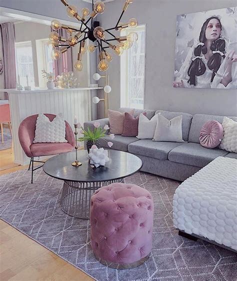 Pink Grey White Texture Greylivingroom Pink Living Room