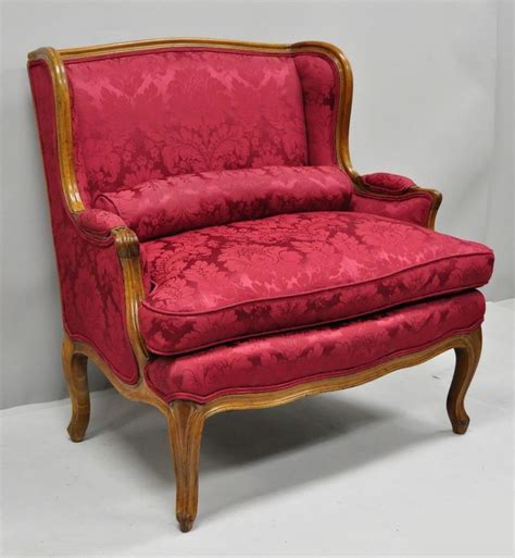 French Country Louis Xv Style Carved Mahogany Burgundy Etsy French