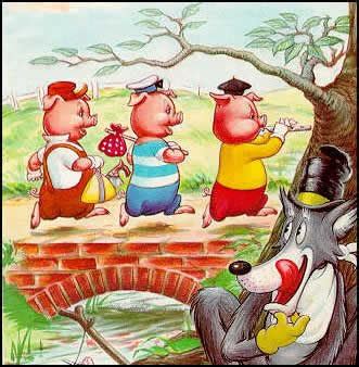 The first that went off met a man with a bundle of straw, and said to him, please, man, give me that straw to build me a house. which the man did, and the little pig built a. ENGLISH LETTERS: THE THREE LITTLE PIGS SHORT STORY