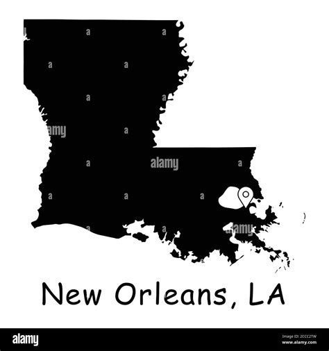 Nueva Orleans En El Mapa Del Estado De Luisiana Mapa Detallado Del