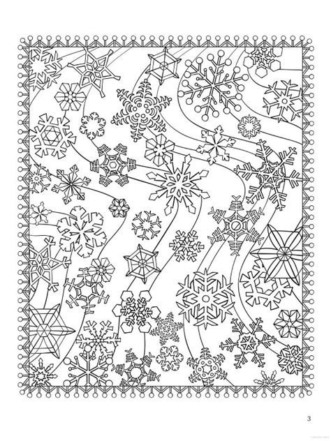 An Intricate Snowflakes Pattern Is Featured In This Coloring Page
