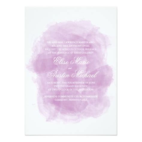 Watercolor Wedding Invitation Purple Watercolor Purple
