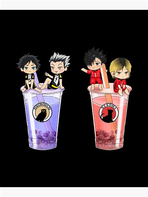 Haikyuu Bubble Tea Poster For Sale By Olivetkan Redbubble