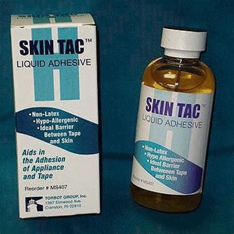 Skin Tac Liquid Adhesive Barrier 4 Oz Clear Hypoallergenic Latex