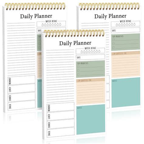Buy 3 Pack To Do List Notepad Spiral Daily Planner Notepad To Do List
