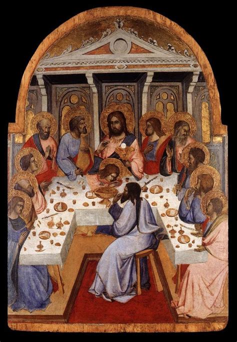 AGNOLO GADDI LA ULTIMA CENA Italian Paintings European Paintings Christian Symbols