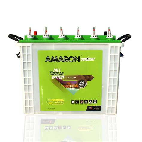 Amaron 150tt42 150ah Tall Tubular Battery With 42month Warranty For
