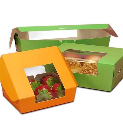 We provide cheapest bakery boxes, cupcake boxes and more at wholesale rates with free shipping across the world. Wrap Around Window Bakery Boxes