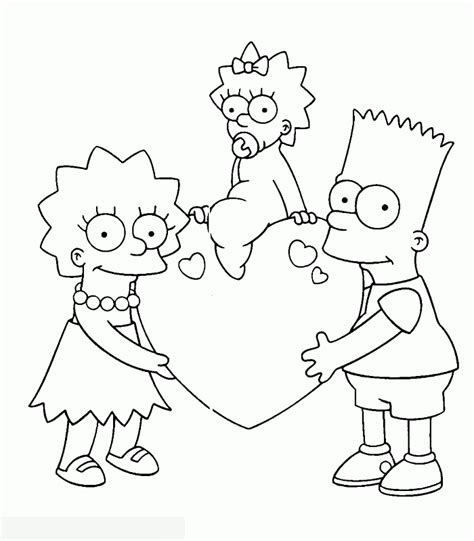 Desenhos de personagens de cartoon. Desenho dos Irmãos Simpsons para Colorir - Desenhos Para ...