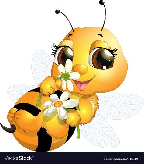 beautiful bee royalty free vector image vectorstock