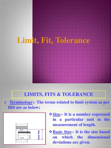 Tolerance Limit Fit Engineering Tolerance Mechanical Engineering