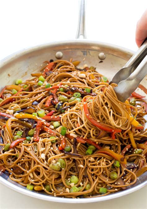 Glaze onion in a pan with butter until golden. Rainbow Vegetable Noodle Stir-Fry