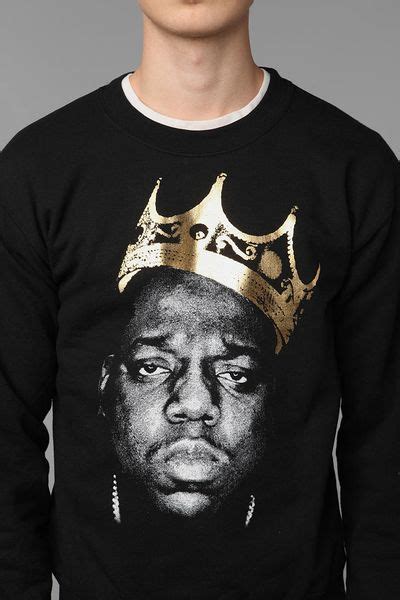 Biggie King Of Nyc Pullover Sweatshirt Crewneck In Black And Gold Hip Hop Rap Ebay
