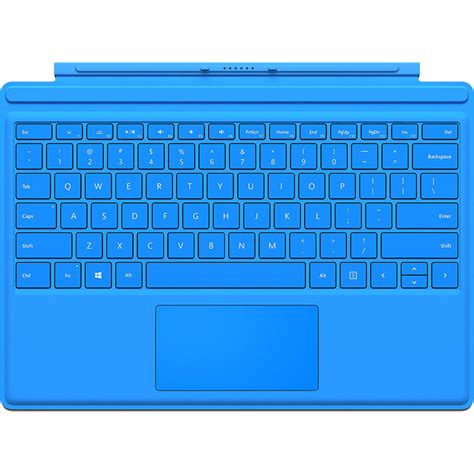 Attach the surface type cover and plug in the surface. Microsoft Surface Pro 4 Type Cover (Bright Blue) QC7-00002 B&H