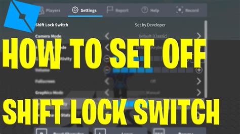 How To Set Shift Lock Off In Your Roblox Game Roblox Studio