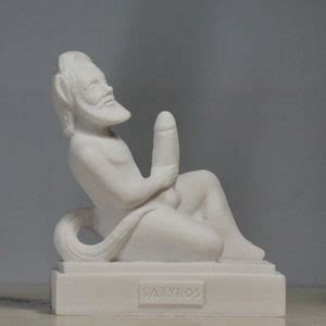SET OF 3 SATYRS Faunus Faun Phallus Nude Male Penis Statue Sculpture Etsy