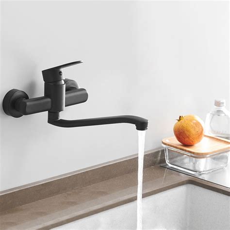 Matte Black Kitchen Faucet Special Wall Mount Kitchen Tap