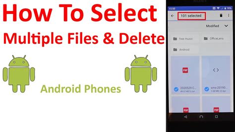 How To Select Multiple Files And Delete In Android Youtube