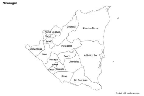 Mapas De Muestra Para Nicaragua Blanco Negro Mapas Bandera De