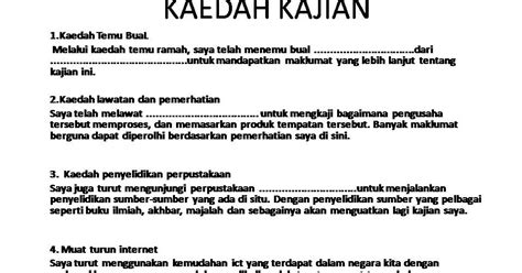 A) soal selidik saya telah mengedarkan borang soal selidik kepada para penduduk di ada masalah? The Mirror of Future is History: Kaedah Kajian