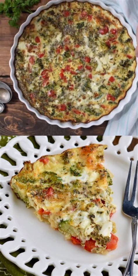 This Crustless Vegetable Quiche Huetteauthier