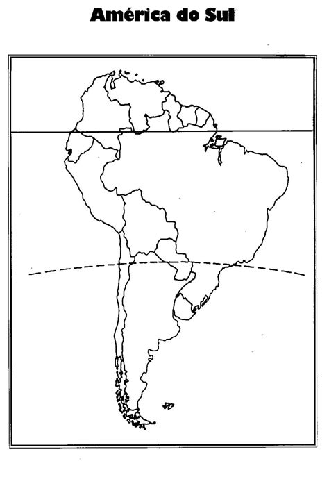 Mapa Da América Para Colorir Com Os Nomes Dos Países