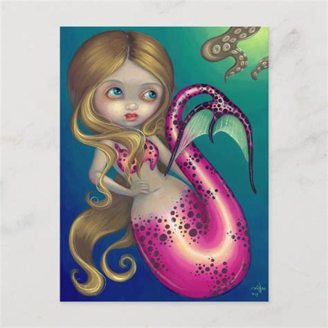 Surprised Mermaid Postcard Zazzle